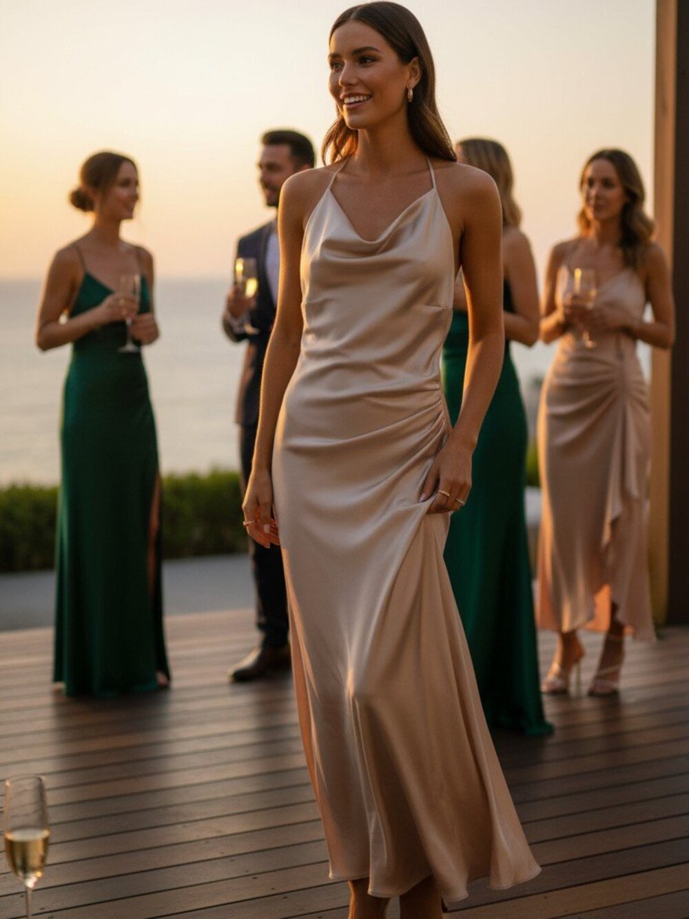 Zara Full Length Silk Dress